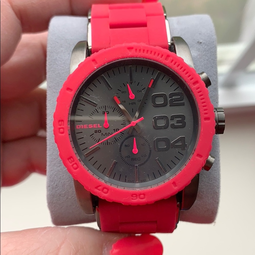 Pink and Gray Diesel watch